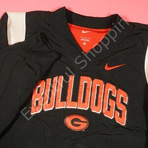 Nike Georgia Bulldogs Jacket Mens Medium Black Pullover On Field Sideline V Neck